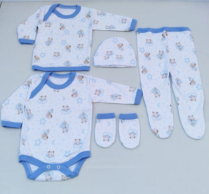 Ajuar Bebé 5 Piezas Algodón Suave – Recién Nacido | Baby Baylette