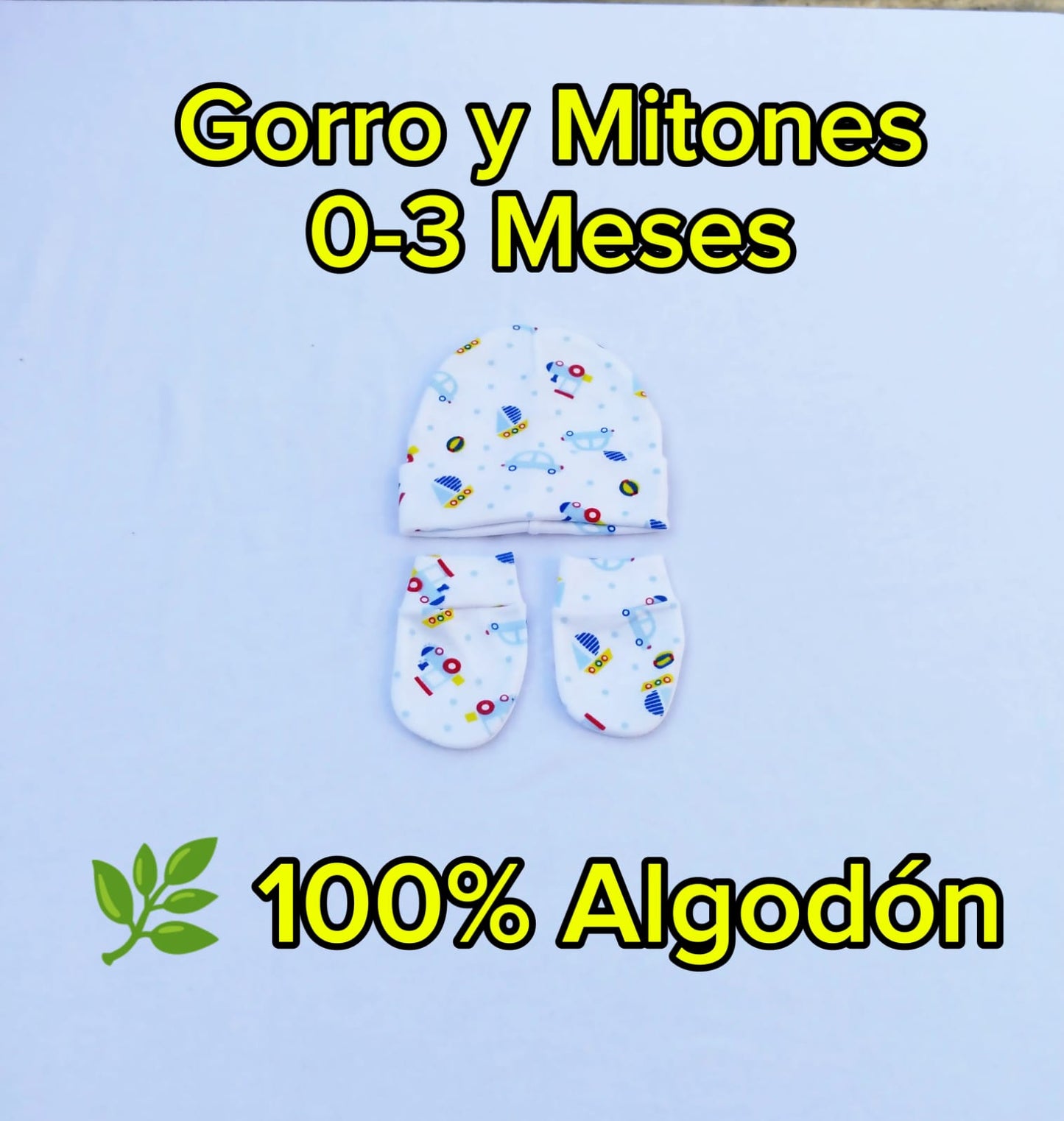 Ajuar Bebé Estampado 5 Piezas 100% Algodón | Recién Nacido