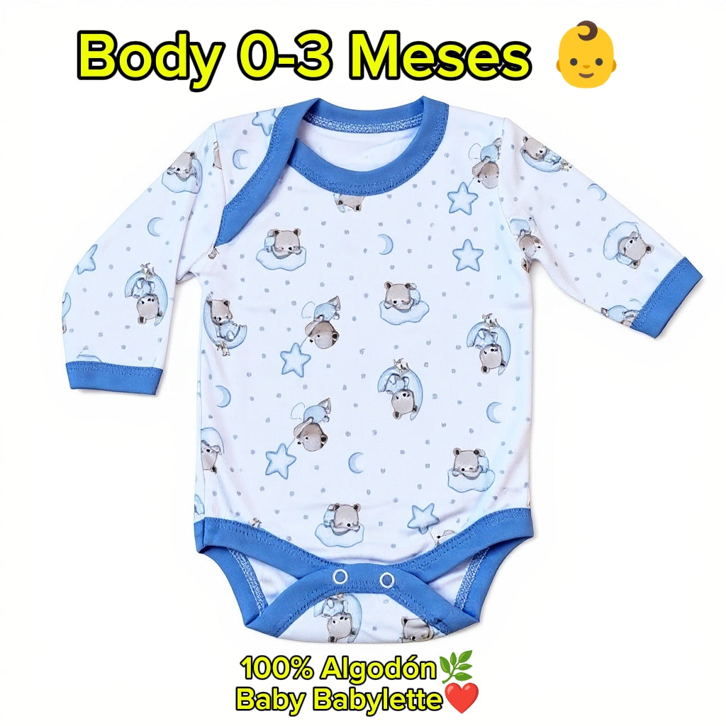 Ajuar Bebé 5 Piezas 100% Algodón Suave | Recién Nacido 0-3 Meses