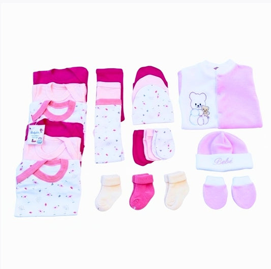 Ajuar conjunto Completo 21 Piezas para Recién Nacida – Todo lo que Necesita desde el Primer Día